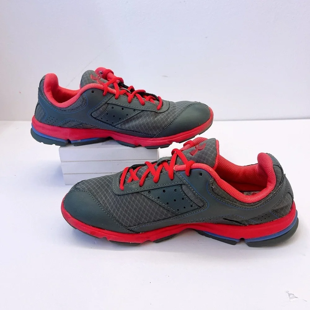 Under Armour Women's Size 8 - Youth 6.5 Gray Pink Walking Running Shoes Sneakers - Picture 6 of 8